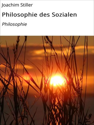 cover image of Philosophie des Sozialen